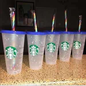 Five pack Starbucks confetti cups Limited Edition